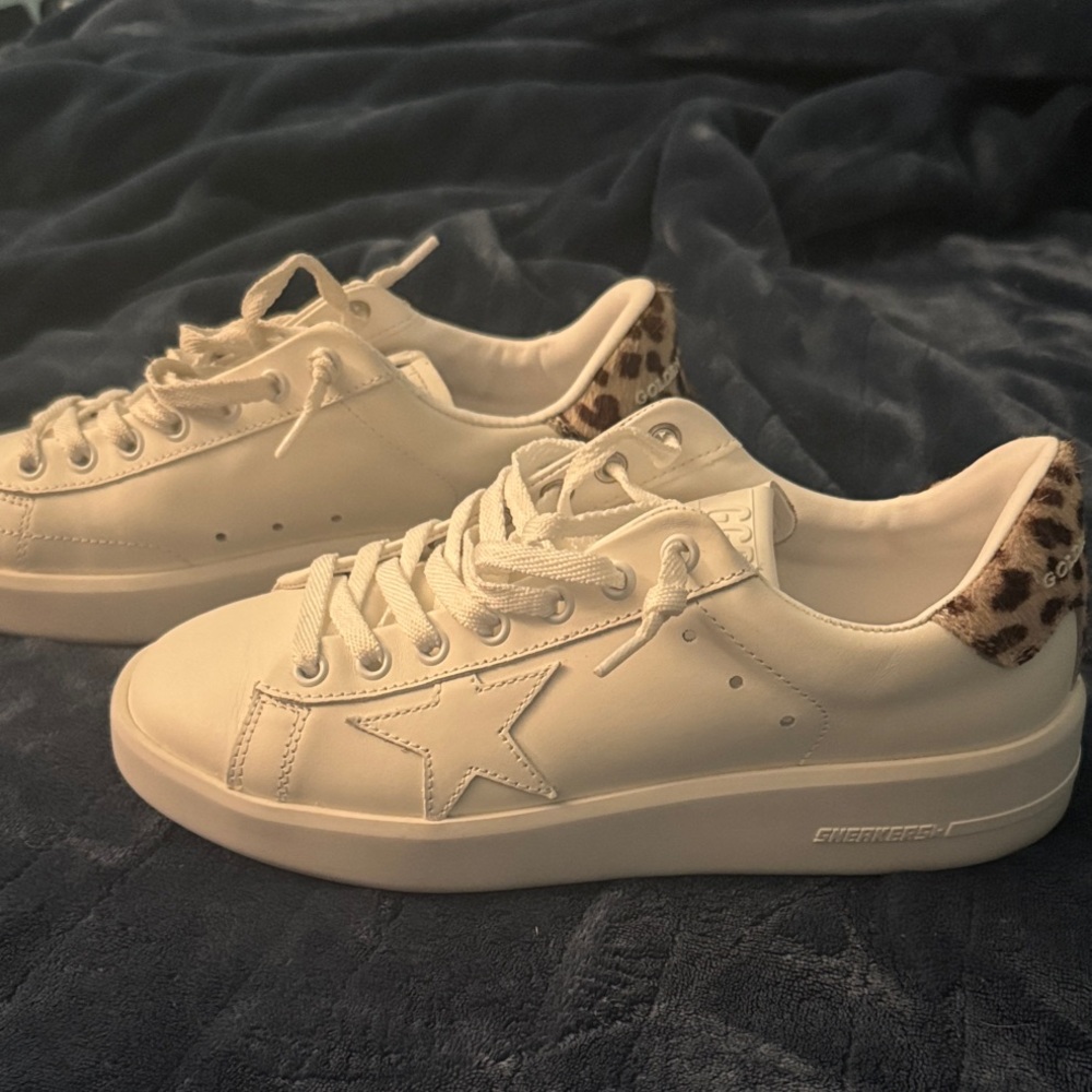 Golden Goose Pure-Stars with Leopard Detail